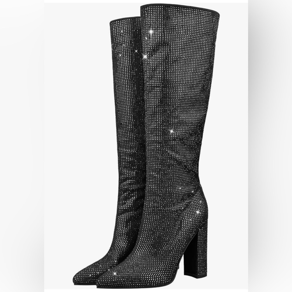 Knee High Glitter Boots SZ 10